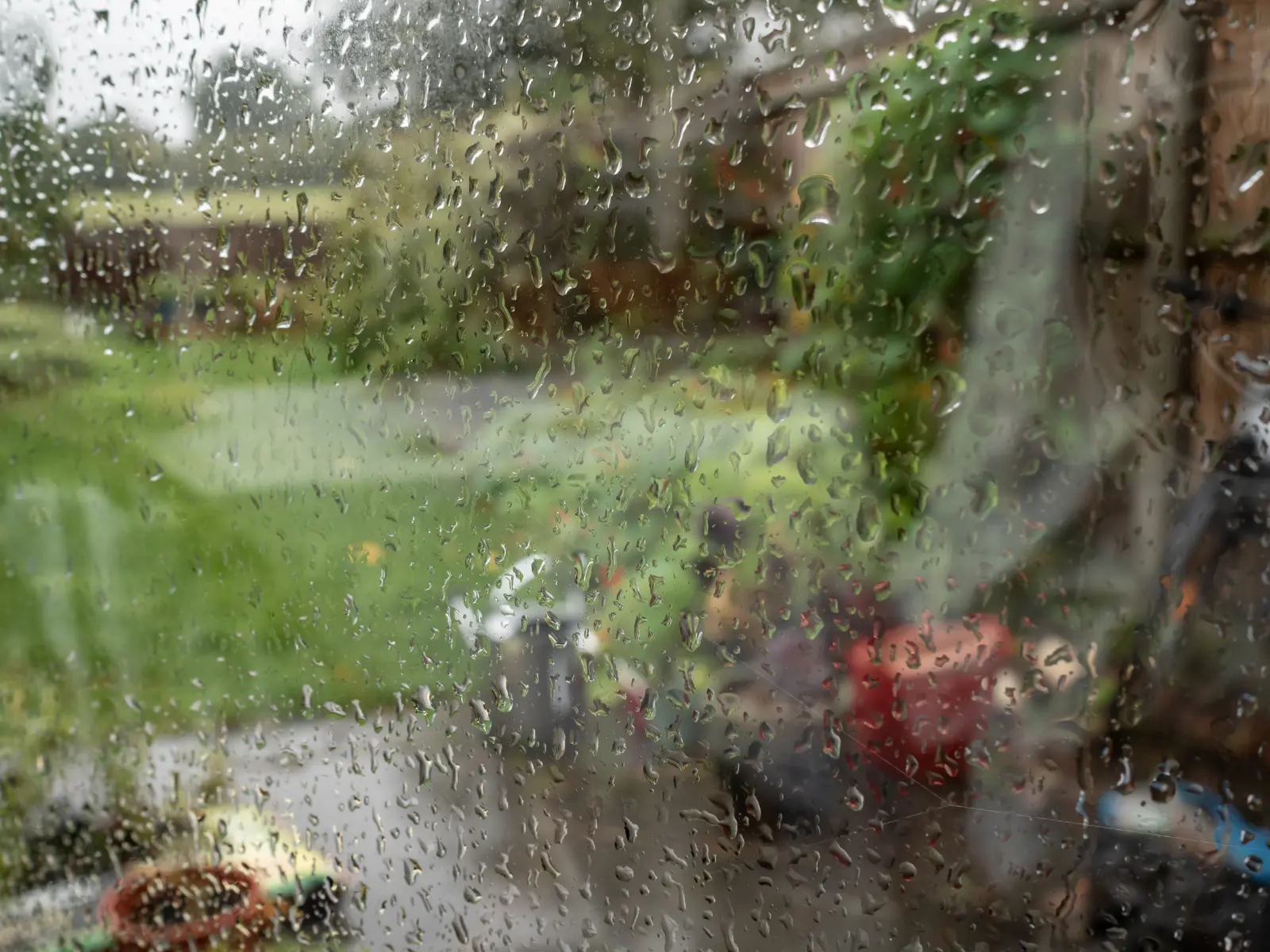 Raining on a house